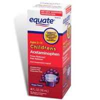 Equate Children's Acetaminophen, Pain Relief, Ages 2-11, Grape Flavor, Oral Suspension, Liquid 4-oz