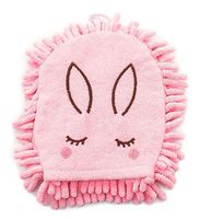 Microfiber Cleaning Mitten Rabbit Bunny Animal (Pink)