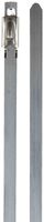 BAND-IT KE1128 Uncoated 304 Stainless Steel Ball-Lok Cable Tie, 3/16" Width, 7.9" Length, 0.010" Thick, 2" Maximum Diameter, Bag of 100
