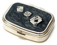 Speert Durable & Portable Metal Pill Boxes Model 9338 in Black