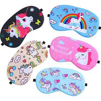 Gejoy 5 Pieces Unicorn Sleeping Mask Blindfold Sleep Mask Eye Mask Cover for Men Women Kids