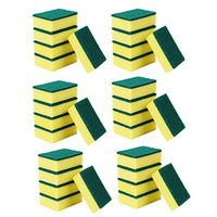 Lanhui 30 Pcs Dishwashing Sponge Double-Sided Decontamination Kitchen Emery Magic Clean Rub Pot Rust Focal Stains Sponge (A（30pcs）)