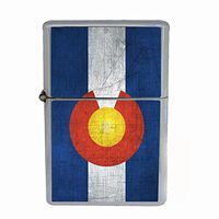Perfection In Style Wind Proof Dual Torch Refillable Lighter Colorado Flag Design 001