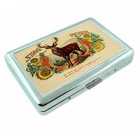 Perfection In Style Metal Silver Cigarette Case Vintage Tobacco Labels Design 011