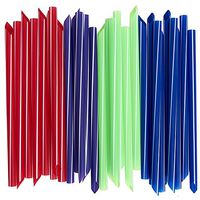 Extra-Wide Smoothie Straws [100 Pack] Bubble / Boba Tea Straws, Individually Wrapped, Assorted Colors