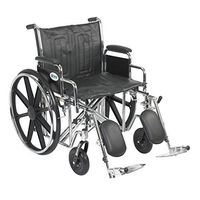 Drive Sentra EC Heavy Duty Wheelchair, Detachable Desk Arms, Elevating Leg Rests, 22" Seat, Model - STD22ECDDA-ELR