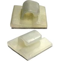 3/4" Adhesive Backed Wire Clips - 50 Pieces - Color: Natural