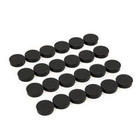 Bullseye Office Magnets (24 Pack) - Black Round, Refrigerator Magnets - Perfect as Whiteboards, Lockers, or Fridge Magnets [Black]
