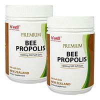 Hi Well Premium Bee Propolis 1000mg 500 Soft Gels New Zealand Bee Immune Support Vitamins Minerals & Antioxidants (Pack of 2)