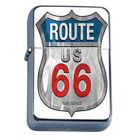Route 66 Flip Top Oil Lighter D4 Historic Famous U.S. Roads Will Rogers Highway Travel