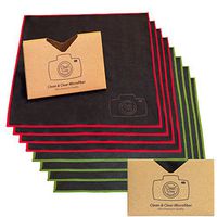 Clean & Clear Microfiber Extra Large [10 Pack] Ultra Premium Quality Lens Cleaning Cloths - Camera Lens, Glasses, Screens, and All Lens.