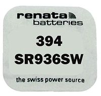 Renata Strip of 10 Genuine Fresh 394 SR936SW Swiss Made Silver 1.55v Batteries