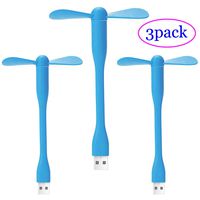 ZLMC USB Fans,Mini Fan Apply for Laptop USB (Blue) [3Pcs]