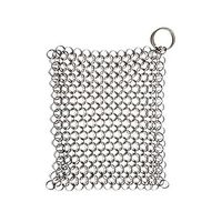 Stainless steel cast iron cleaning chain,Scrubber,Kitchen Cleaning Brush Pot Net, for cast iron, stainless steel, hard anodized cookware and other pots and pans, 8x6 inch