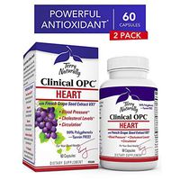 Terry Naturally Clinical OPC Heart (2 Pack) - 600 mg Grape Seed Complex, 60 Vegan Capsules - Cardiovascular Support Supplement, Promotes Healthy Cholesterol Balance - Non-GMO, Gluten-Free - 60 Serving