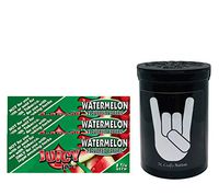 Herb Airtight Container Fresh Kettle with Juicy Jay's Watermelon 1.25 Flavored Hemp Rolling Papers 3 Count DC Crafts Nation- Metal