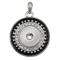 Hot Women Crystal Jewelry Necklace Pendant Fit 18mm Noosa Snap Button N299 Prom Beautiful Cute Simple Lovely Cheap Elegant Jewerly Beads Comfortable Accessory