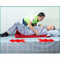 FUSHDIA Bed Positioning Transfer Sheet,Durable Lifting Sling Pad,Lightweight Transfer Board to Turning Hemiplegia,Stoke,Bedridden Patients in Bed(Blue,FYH191) (51.2" x 27.5"(130 * 70cm))