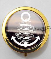 BlackKey Beautiful Anchor 3-Compartment Decorative Pocket Gift Box Case Organizer for Pill, Color 2 -1644