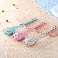 Fiesta Condiment Boiled Soup Multi-Function Cooking Long Handle Spoon Food Grade HomeTableware: United States, Pink