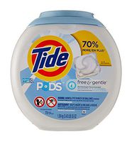 Tide PODS Free & Gentle, Liquid Laundry Detergent Pacs, 72 count