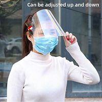 2 Pcs Face Shield Protect Eyes and Face with Protective Clear Film Elastic Band (A78104BAWC)