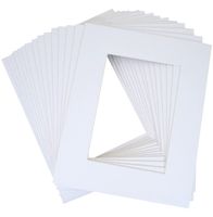 16x20 cut 10.5x15 White Mat whitecore 100/pack