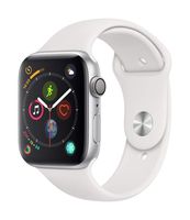 Apple Watch Series 4 (GPS,44mm) - Silver Aluminium Case with White Sport Band (Renewed)