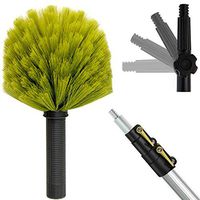 DocaPole 5-12 Foot Extension Pole with Cobweb Duster // Ceiling and Corner Duster // for Dusting and Cleaning High Ceilings and Corners with Extension Pole // Telescopic Pole Dusting and Cleaning Kit