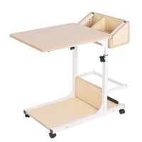 SogesHome Adjustable Lap Table Portable Laptop Computer Stand Mobile Desk Cart Tray End Table Coffee Table