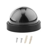 Black Plastic Smart Indoor/Outdoor Dummy Home Dome Fake CCTV Security Camera with Flashing Red LED Light CA-05