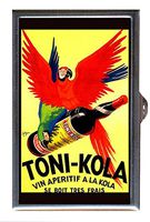 Vintage Liquor Ad Parrot Macaw Decorative Pill Box