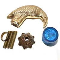 Eve.Store Carved Falcon Eagle Head Brass Pipe Wooden Walking Stick Cane Handle