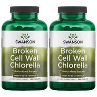 Swanson Broken Cell Wall Chlorella 500 mg 360 Tabs 2 Pack