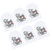 CakeSupplyShop Item#00023TGT White Thank You for Celebrating with Us Bulk Gift Tags 2-1/4"x3-1/2" - 50pack