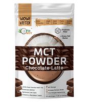 FitMCT™ MCT Oil Powder, Chocolate Latte Flavor, 20 Days Supply, 70/C8 30/C10, Low Net Carbs, with Probiotics, Keto Coffee Creamer/Meals