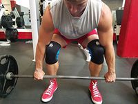 GymPaws BOA Compression Knee Sleeve Support for Deadlifts, Weight Training, Power Lifting (Medium, Single)