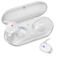 Wireless Earbuds,Upgraded Bluetooth 5.0 Bluetooth Earphones Deep Bass True Wireless Earbuds Stereo Hi-Fi Sound Wireless Headphones with Mic Charging Case Noise Reduction White