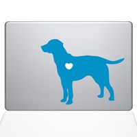 The Decal Guru I Love My Labrador Retriever Decal Vinyl Sticker, 11" MacBook Air, Light Blue (1473-MAC-11A-LB)