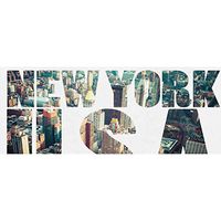 INTERESTPRINT Manhattan Skyline at Sunset 58"x 23" Gift Wrapping Paper Perfect for Gift Bags, DIY Crafts, Holidays - 5 Rolls