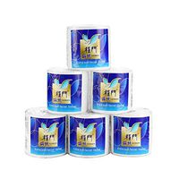 6 Rolls White Toilet Paper Roll Tissue, 4 Layers Bath Toilet Tissue for Home Kitchen Restaurant Cafe Shop