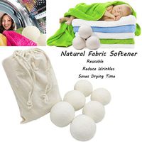 Fullfun 6-Pack Sheep Soft Wool Dryer Balls, Reusable Natural Fabric Softener