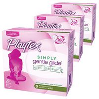 Playtex Simply Gentle Glide Unscented Tampons with Super Absorbency - 36 Count (Pack of 3)