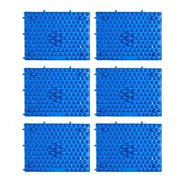 CWWHY Foot Massage Mat, Gym Mats for Relieve Stress, Anxiety and Depression, Reflexology for Natural Pain Relief,Blue,6packs
