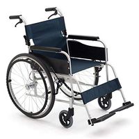 JUFU Wheelchair Lightweight and Easy to fold Aluminum Frame, Safe and Reliable | (Color : A)