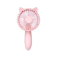 FuriGer Mini Handheld Fan, Personal Portable Fan with USB Rechargeable Battery Operated Cooling Folding Electric Fan 2 Modes for Office Room Outdoor Household Traveling - Pink