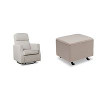 Delta Furniture Blair Slim Glider Swivel Rocker Chair with Gliding Ottoman, Taupe