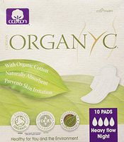 Organyc 100% Certified Organic Cotton Feminine Pads, Heavy Flow, 10 Count