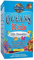 Garden of Life Oceans Kids DHA Chewables, Berry Blast, 120 ct