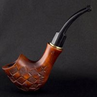 6.1'' Carved wooden smoking pipe. Best smoking pipes. WORLDWIDE shipping.
